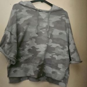 Women's Short Sleeve Camo Hoodie